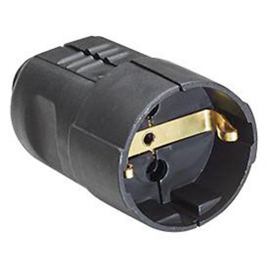 RA stekker koppeling zwart