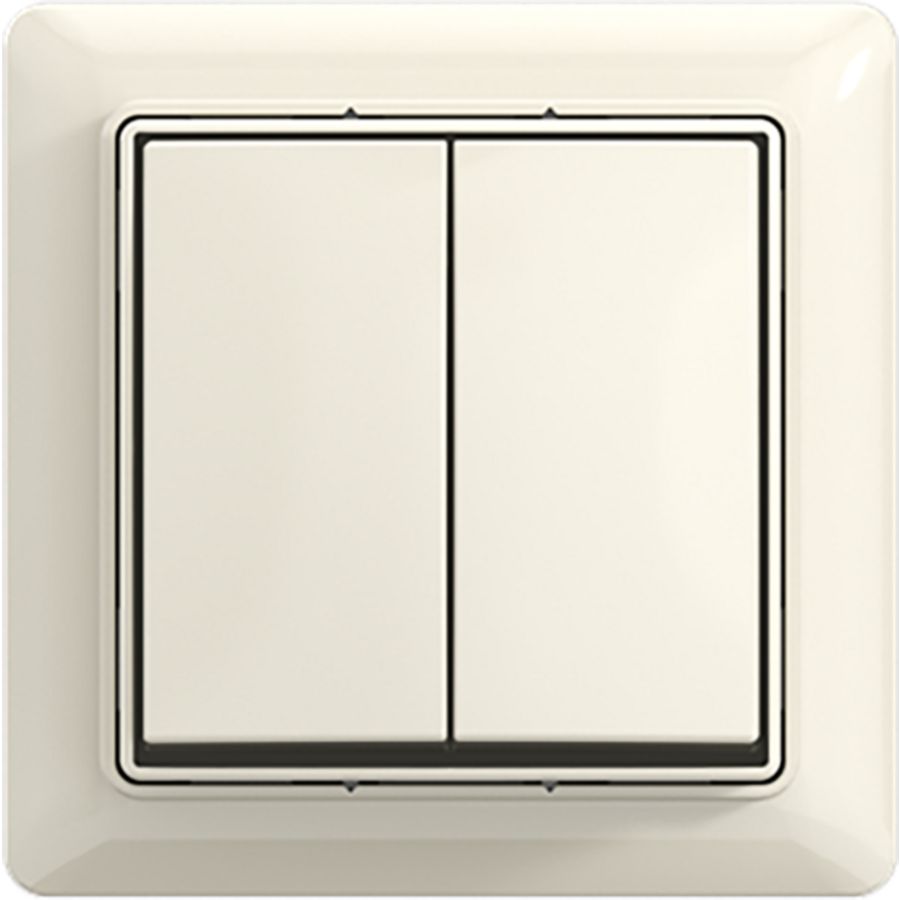Opbouw wipschakelaar met montageplaat serie 10AX 250VAC balance AP+ wit