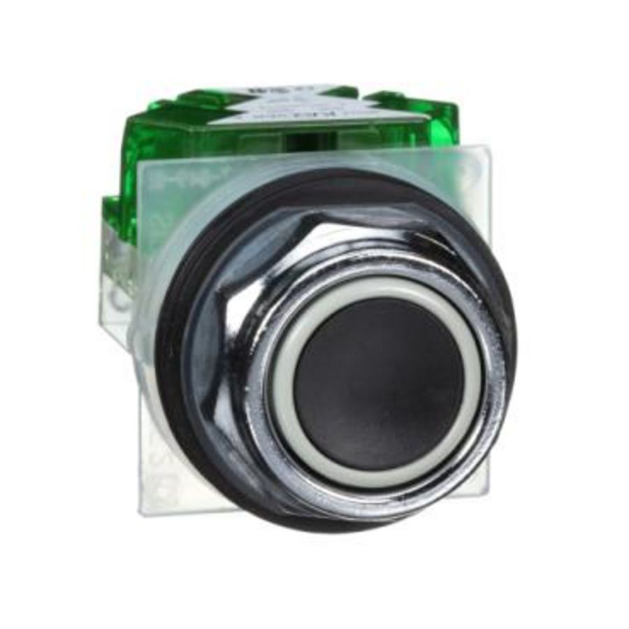 Drukknop Verzonken Terugvering 30mm 1NO Zwa Harmony 9001K