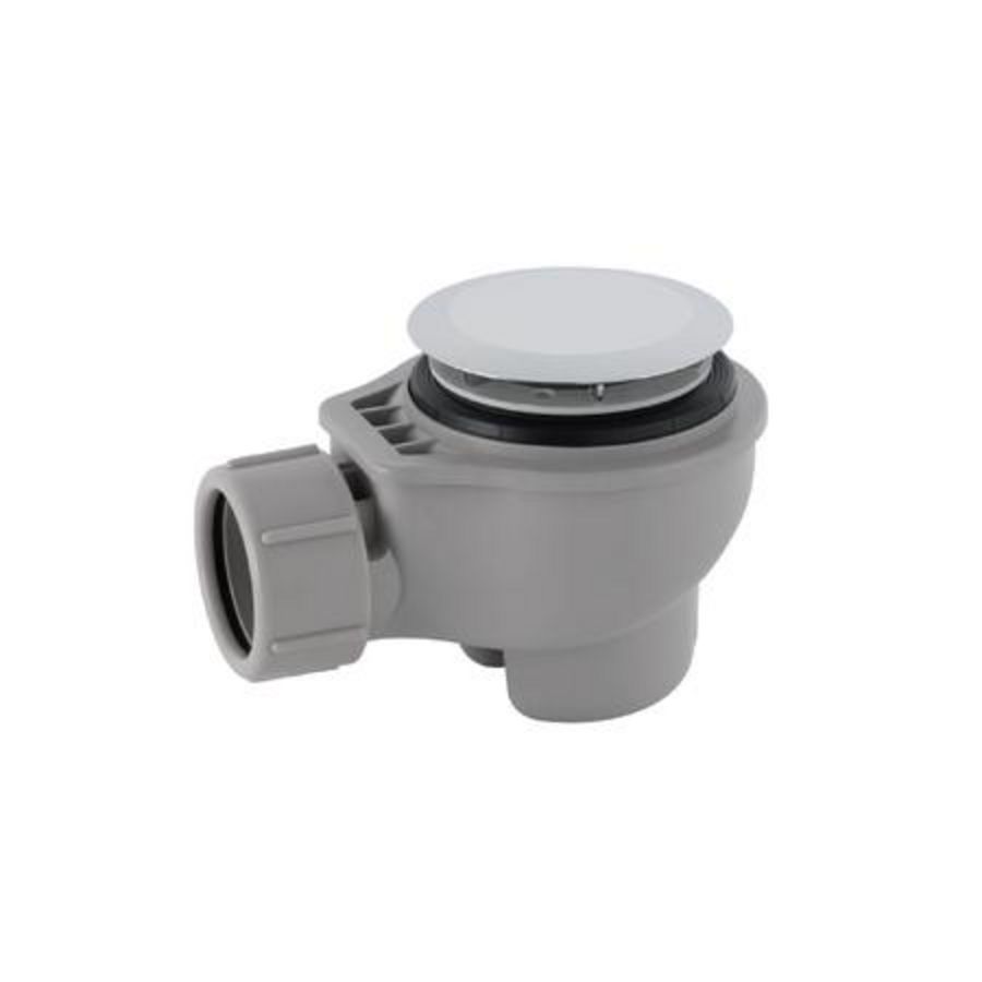 Douchebaksifon met afdekkap chroom v. 52mm gat