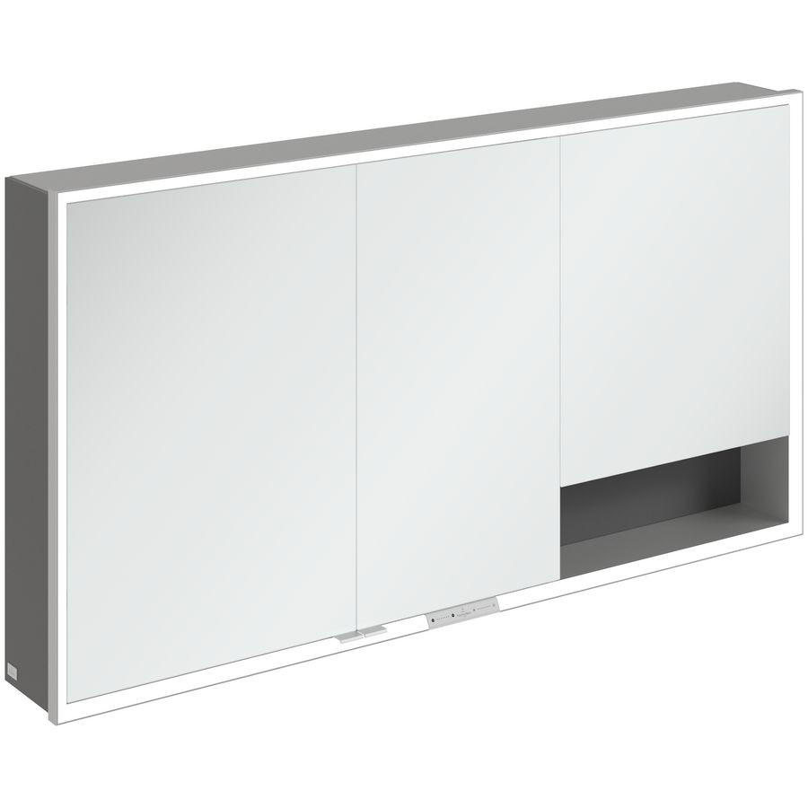 Opbouw Spiegelkast My View+ 1400x750x168mm Graphite