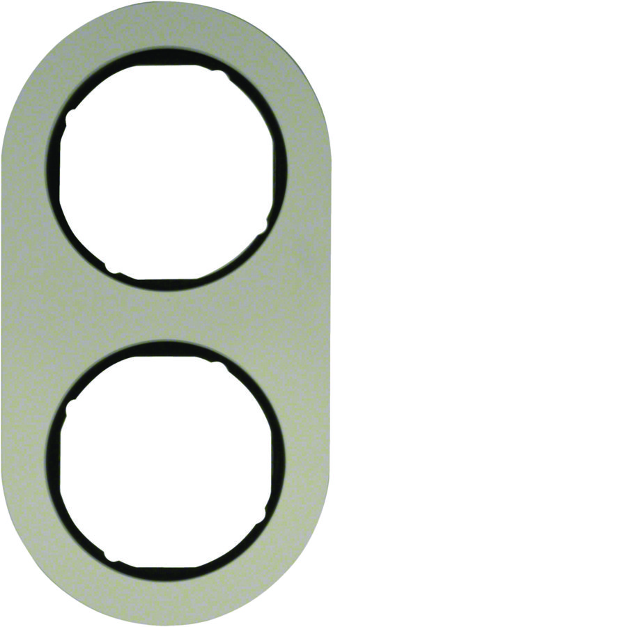 Afdekraam 2-v Serie R.classic aluminium/zwart