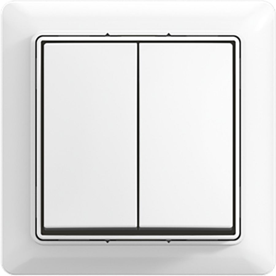 Opbouw wipschakelaar met montageplaat serie 10AX 250VAC balance AP+ alpine wit