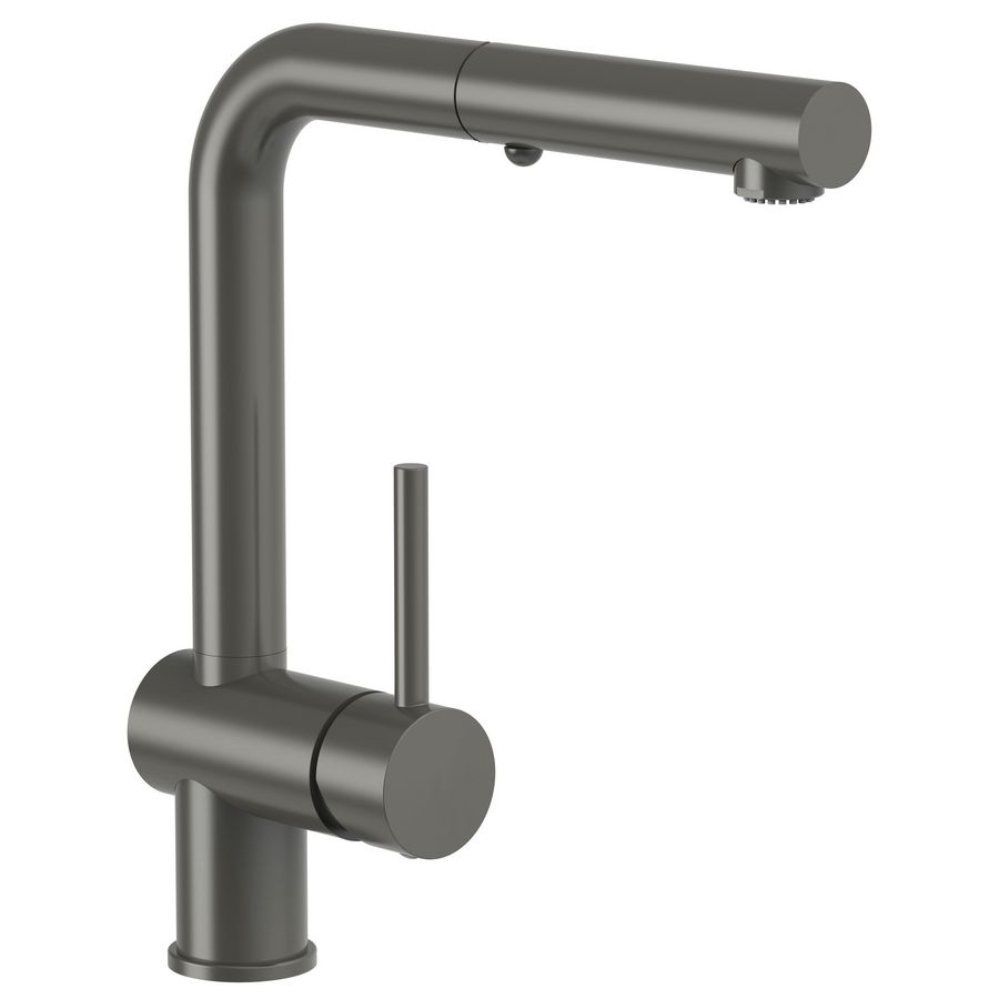 Keukenmengkraan LIGHT met uittrekbare mousseur 2 straalsoorten Mercury grijs