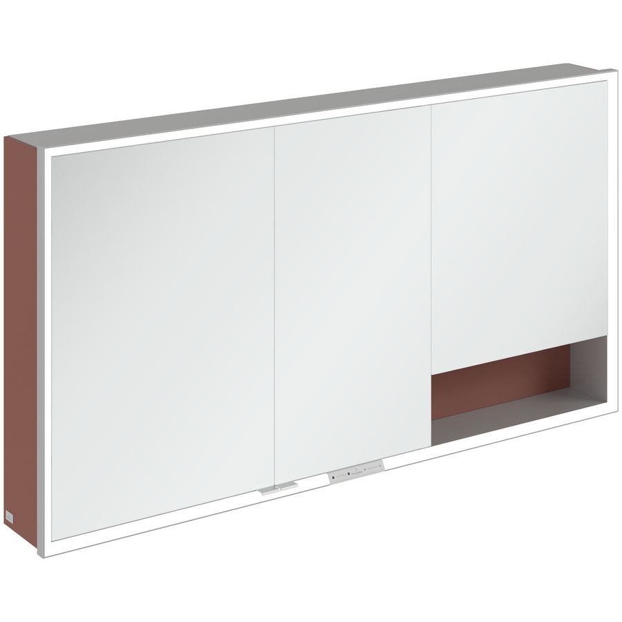 Opbouw Spiegelkast My View+ 1400x750x168mm Wine Red