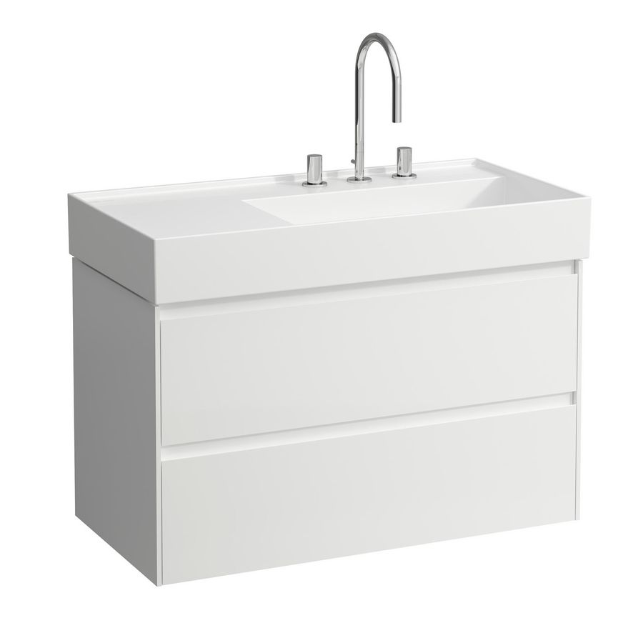 Lani badmeubel 900 2 lade icm Kartell wastafel 810339 wit