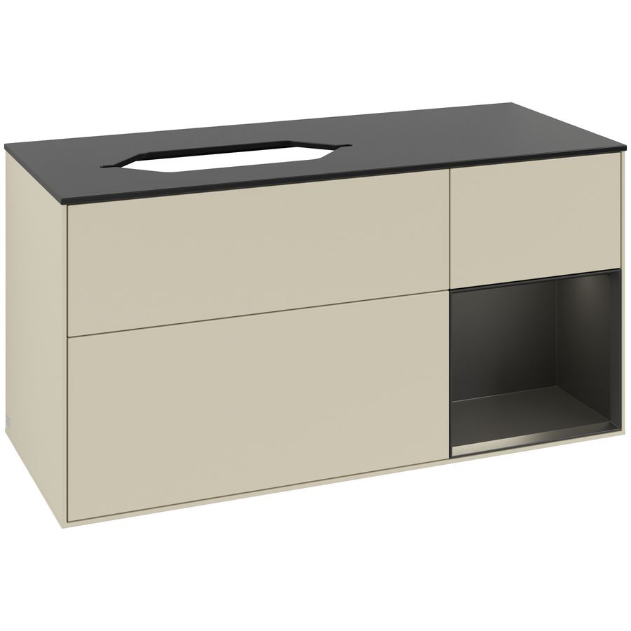 Wastafelonderkast Finion 1200x603x501mm S.Grey Matt Lacquer F692PDHJ