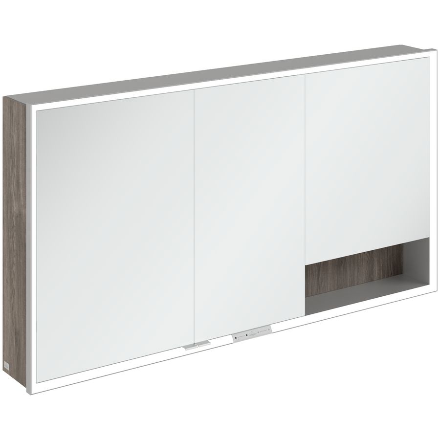 Opbouw Spiegelkast My View+ 1400x750x168mm Stone Oak