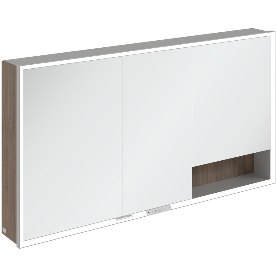 Opbouw Spiegelkast My View+ 1400x750x168mm Arizona Oak