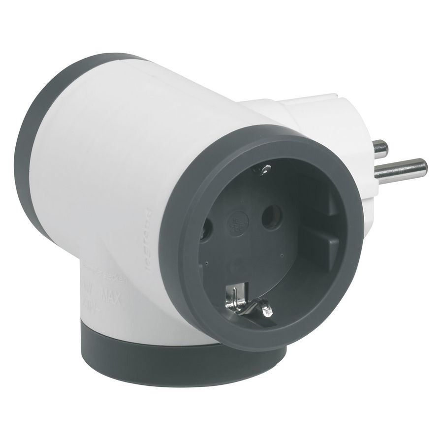Contactstop Premium 3x2P + A wit-grijs VVE=10