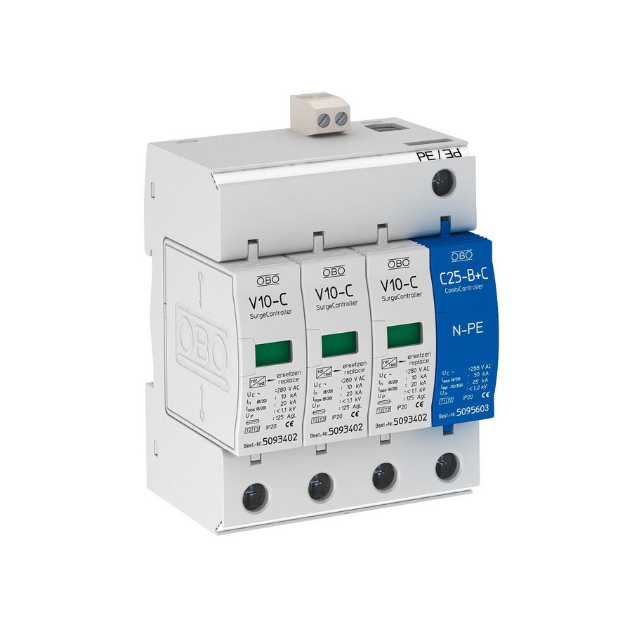 SurgeController V10 3+NPE met optisch signaal 280V