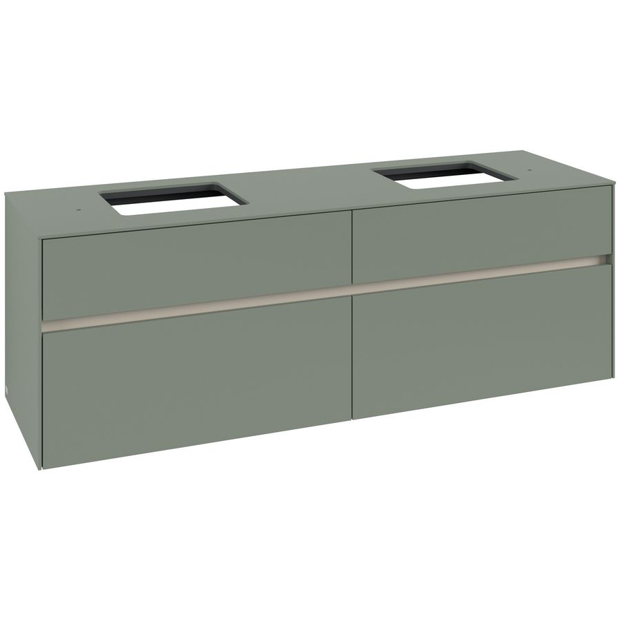 Wastafelonderkast Collaro 1600x548x500mm Soft Green C13700AF