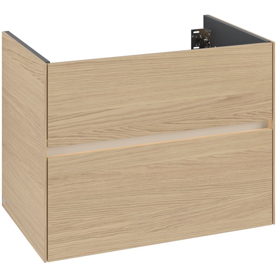 Wastafelonderkast Collaro 2x la (verlicht) 796x603x498mm Nordic Oak