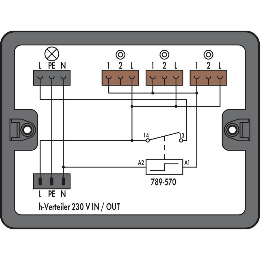 Verdeeldoos Pulsschakeling 1 ingang 899-632/101-000