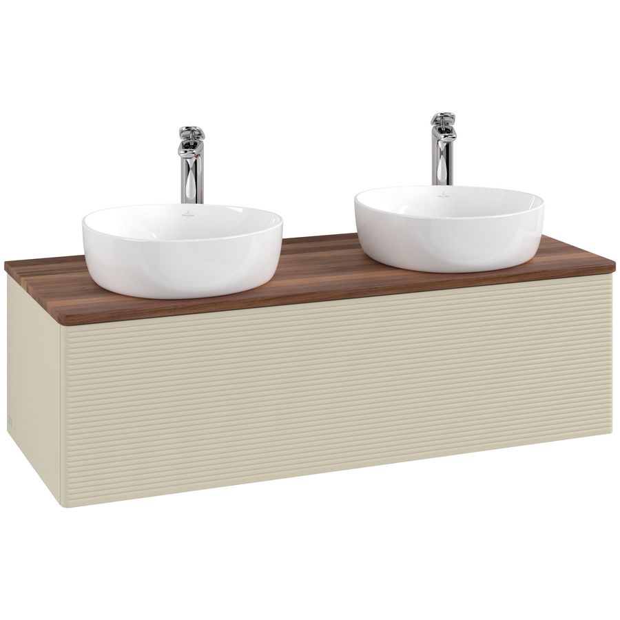 Wastafelonderkast Antao 1200x360x500mm S.Grey Matt Lacquer L35152HJ