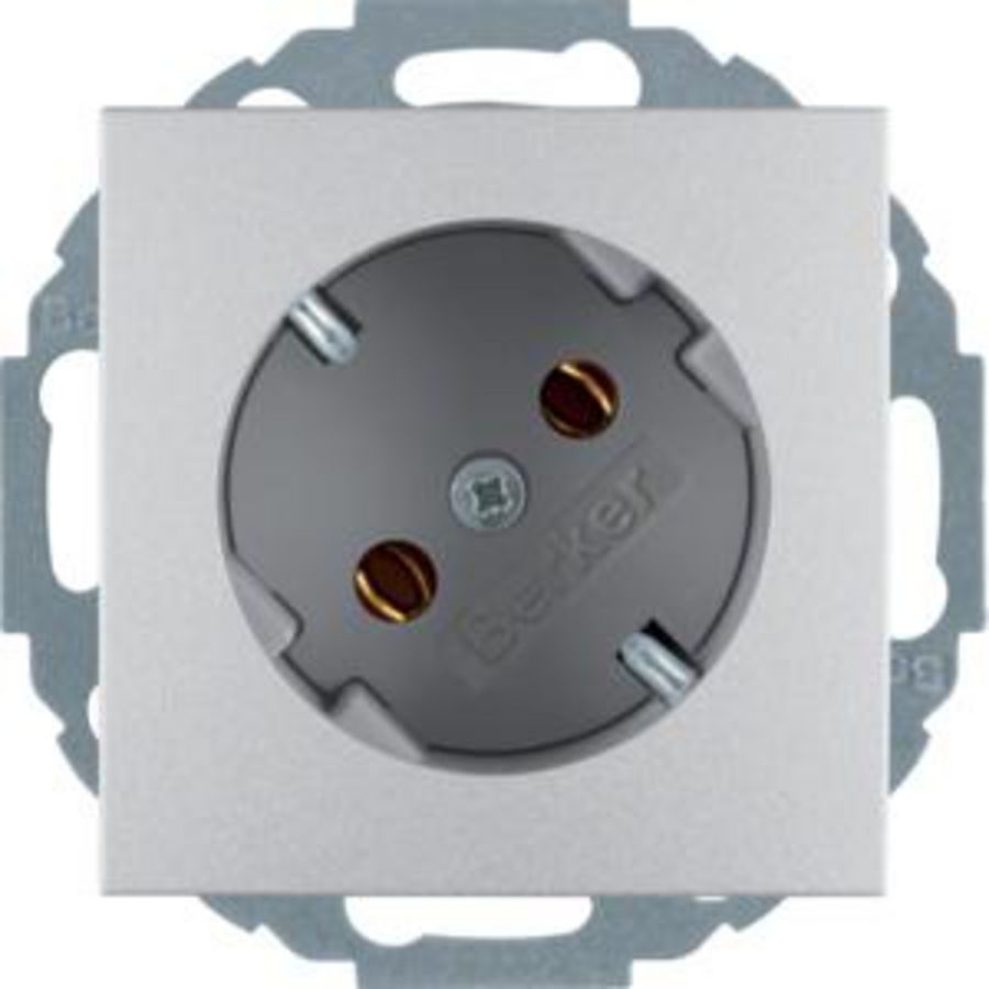 Wandcontactdoos RA diagonaal 45° berker S.1/B.3/B.7 alulook