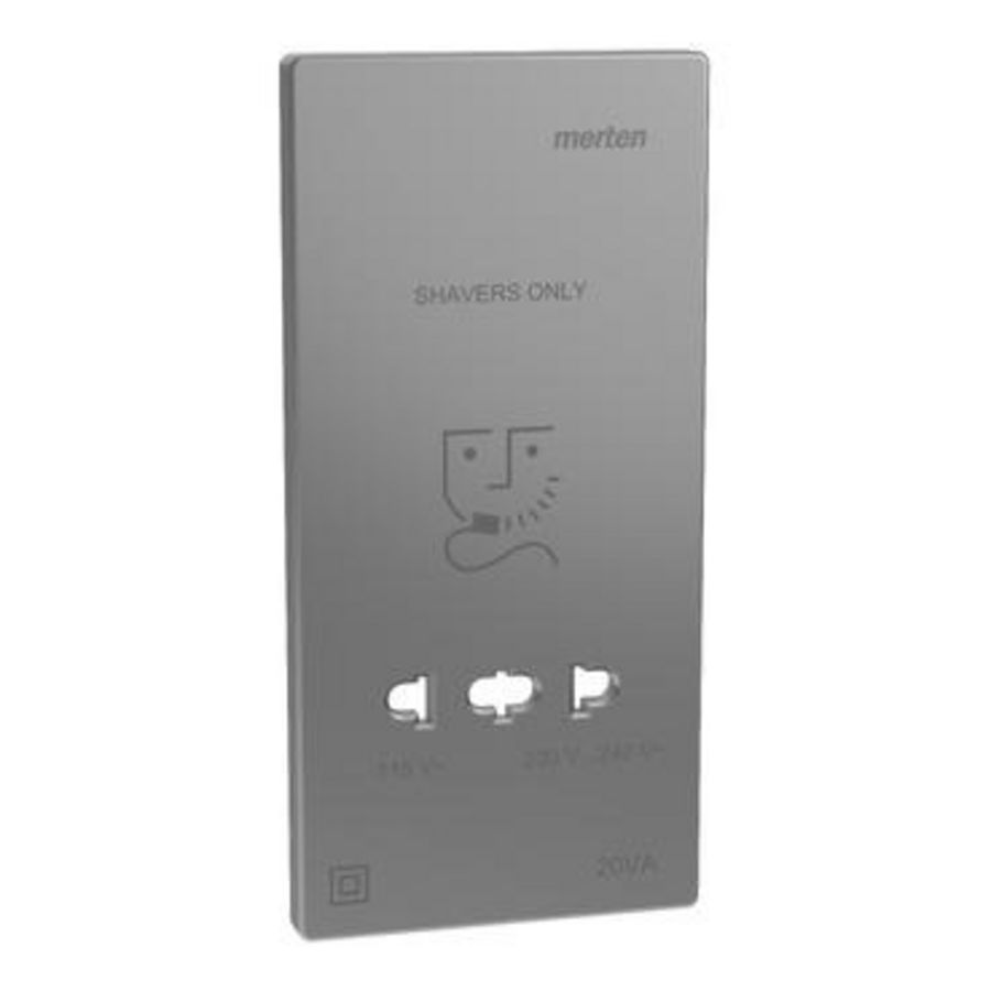 Centraalplaat SCHEERAPPARAAT RVS look Systeem D