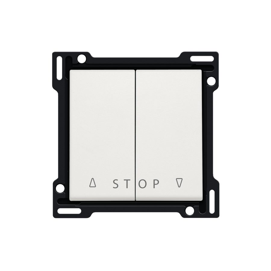 Afwerkingsset 2-voudige rolluikdrukknop elek.sturing white