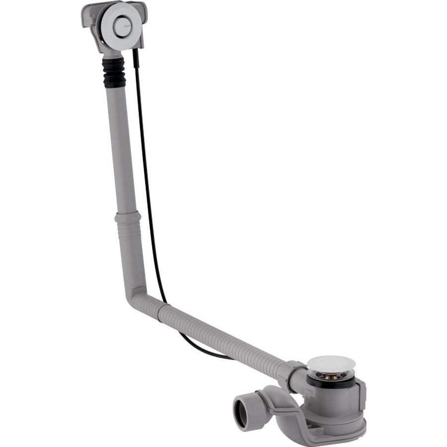 Badafvoer, PushControl, d52, l=50 cm, afbouwset: gl.chroom D40