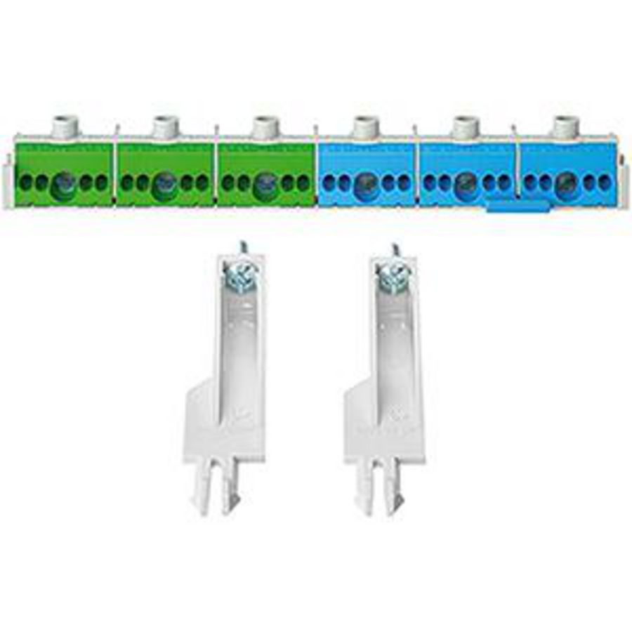 PE en Nul-Insteekklem 2x3x25-2x12x4 mm2 Groen/Blauw