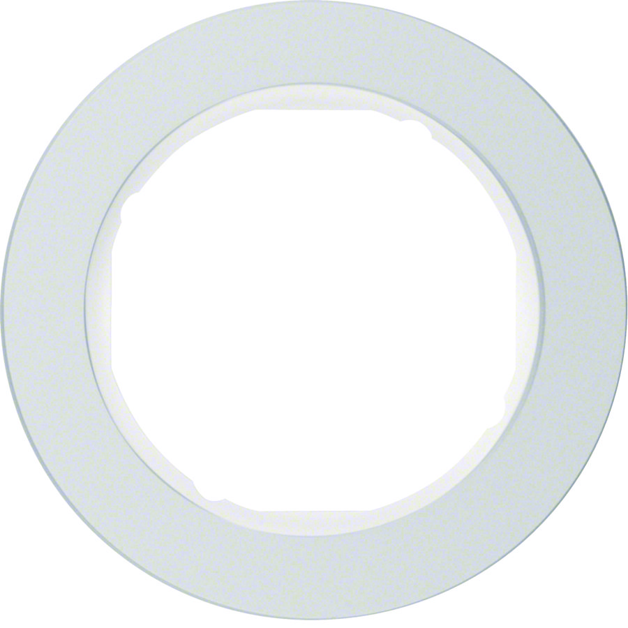 Afdekraam 1-v Serie R.classic aluminium/polarwit