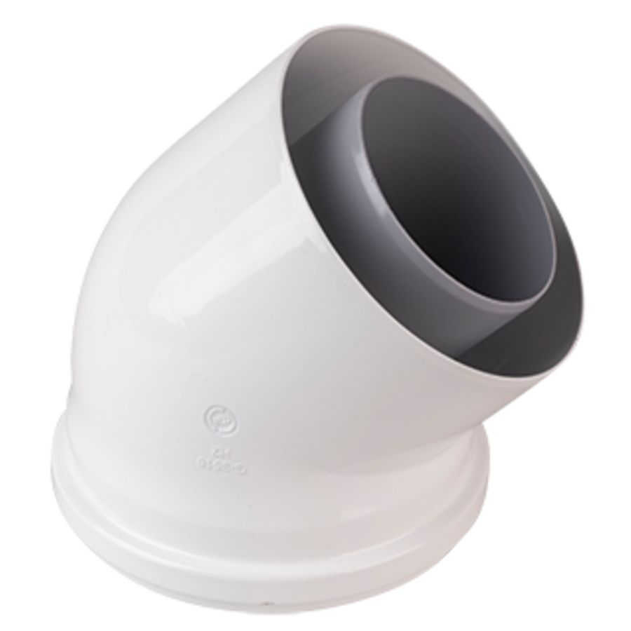 Rookgasleidingen - Elleboog 45gr.