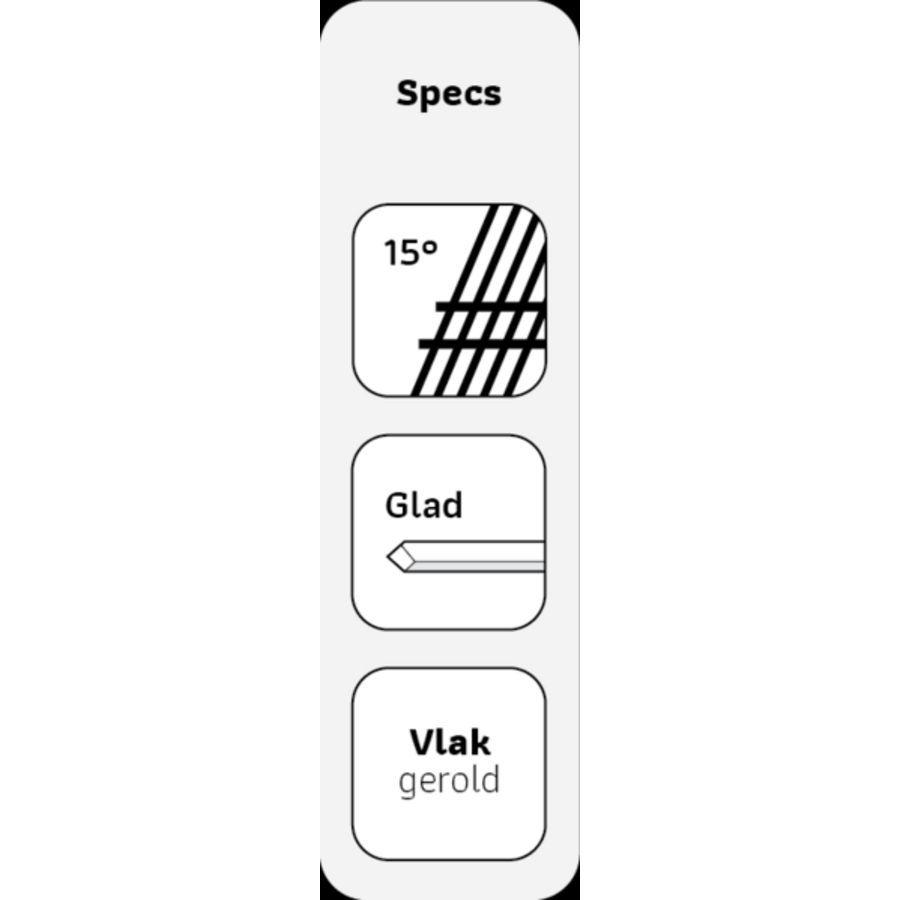 Doos a 3600st. Schietnagel blank geringd vlak gerold l.75mm