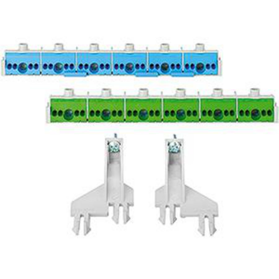 PE en Nul-Insteekklem 2x6x25-2x24x4 mm2 Groen/Blauw