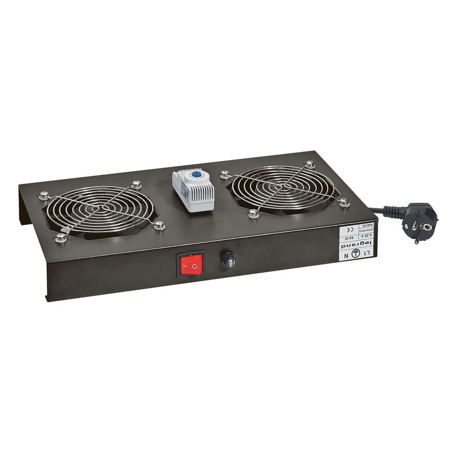 Kit met 2 ventilatoren incl. thermostaat wandkast Linkeo