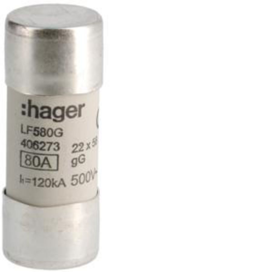 Zekering CHT22-80A Ø22x58mm VVE=10