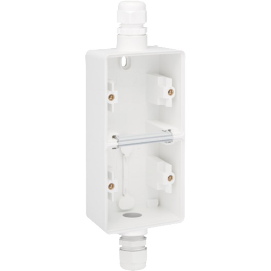 Spuitwaterdichte dubb. V opb.doos boven/onder M20 wit