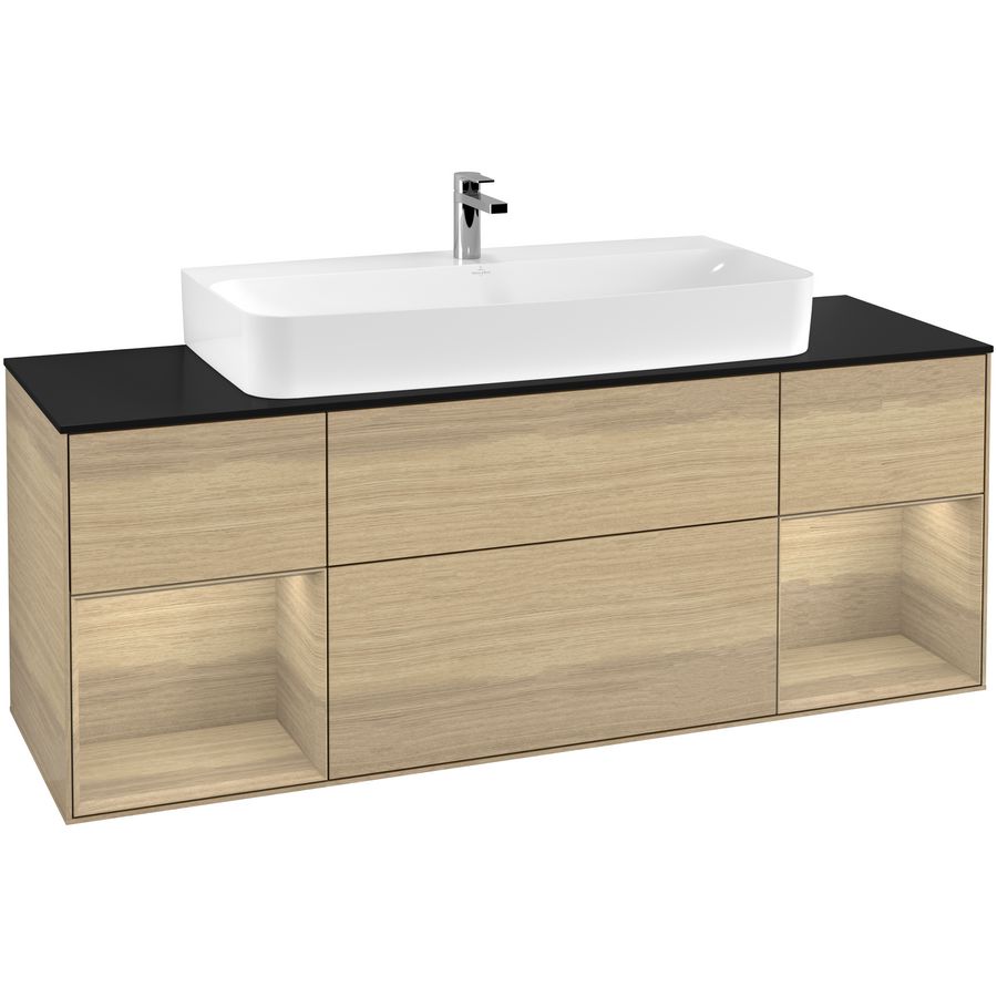 Wastafelonderkast Finion 1600x603x501mm Oak Veneer G212PCPC