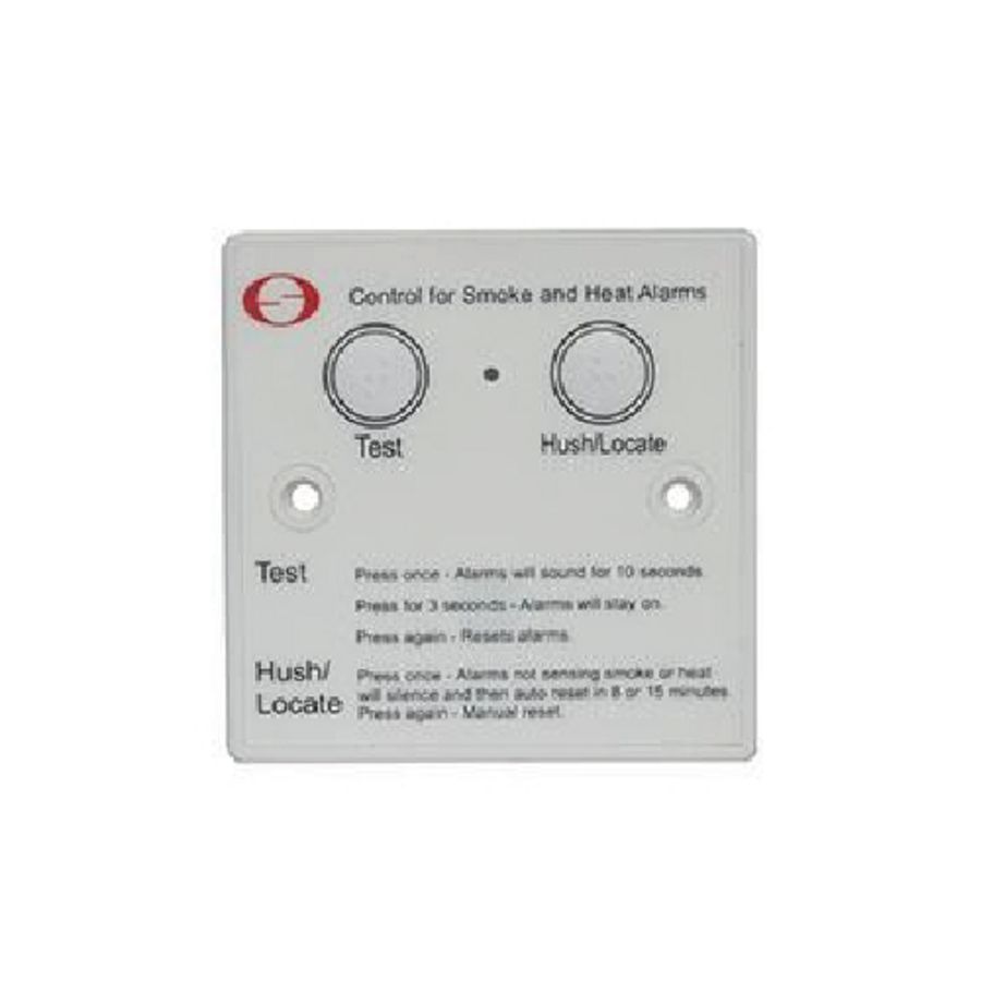 Rookmelder lokatie-/testschakelaar, inbouw