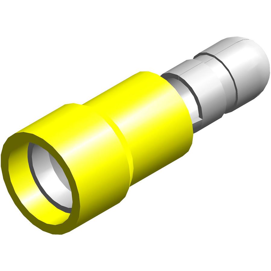 Doos a 100st. Rondsteker M5 geel 4-6mm²