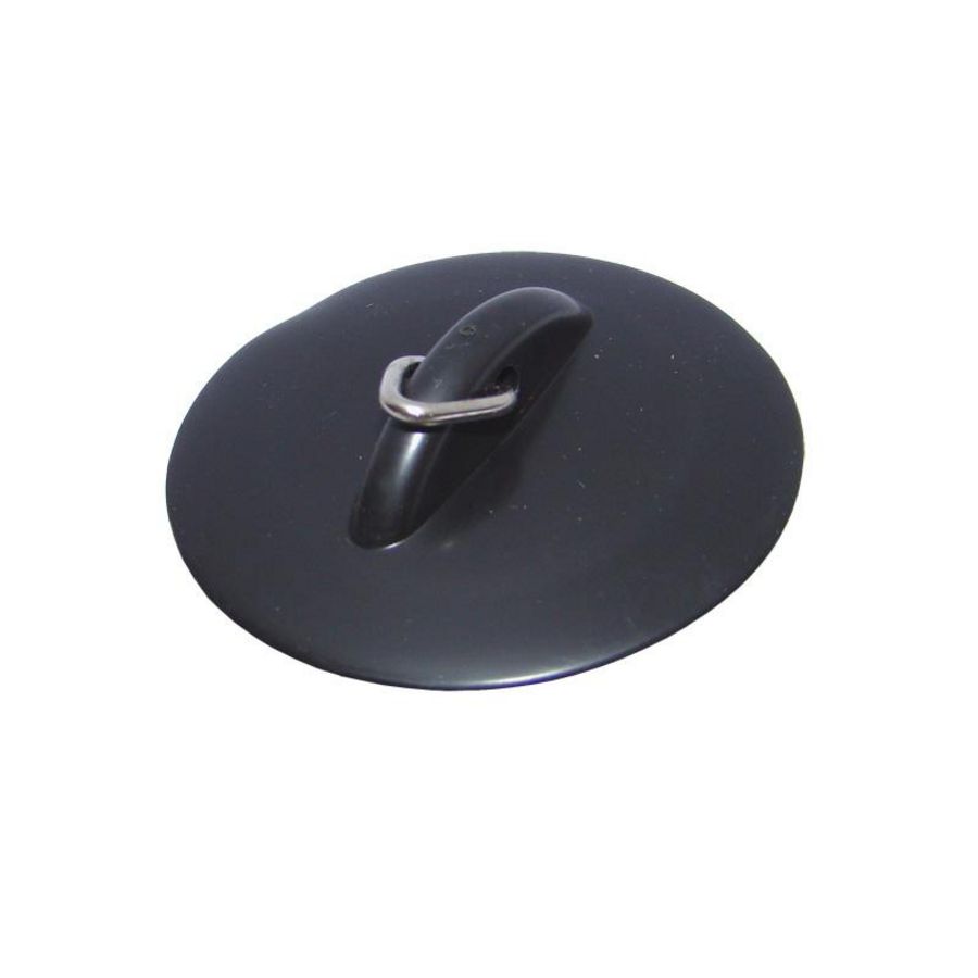 Plugstop zwart 45,5mm universeel met triangel 60mm afdekplaat VVE=20