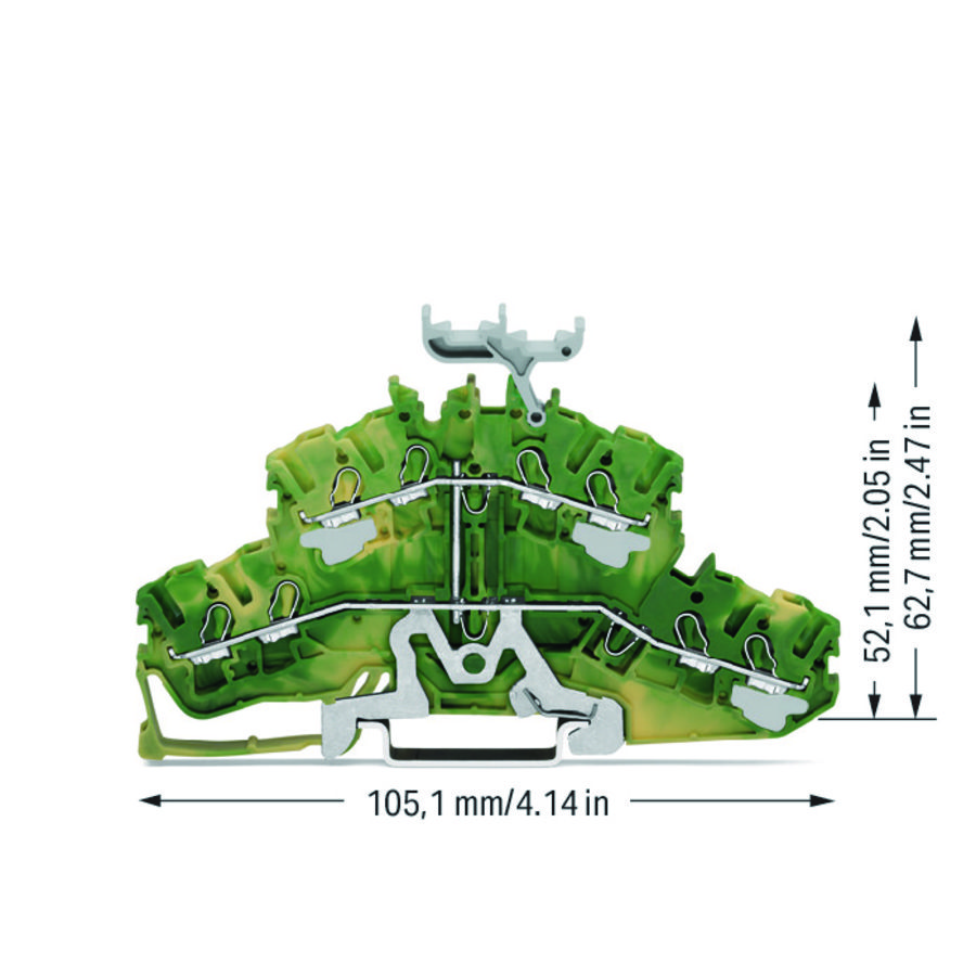 4-draads 2etageklem 8-draads aardklem 2,5mm² 2437 VVE=50