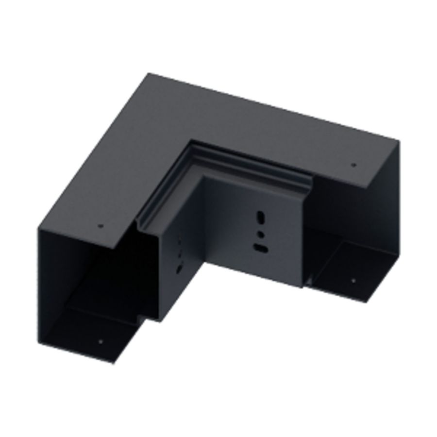 Buitenhaakse bocht 90° aluminium antraciet RAL7016 set (2-delig) tbv leidinggoot