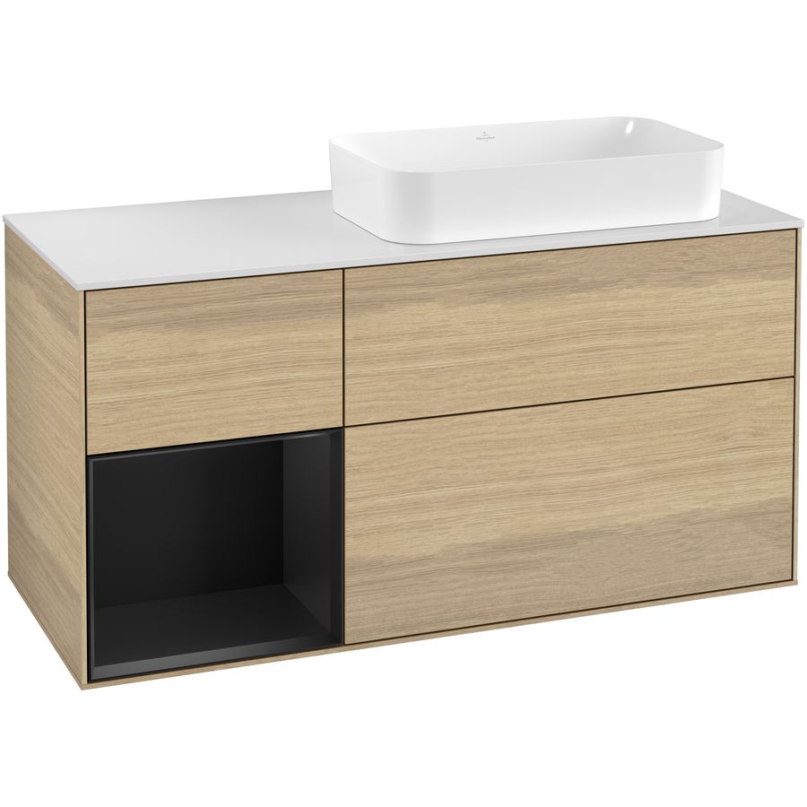 Wastafelonderkast Finion 1200x603x501mm Oak Veneer G271PDPC