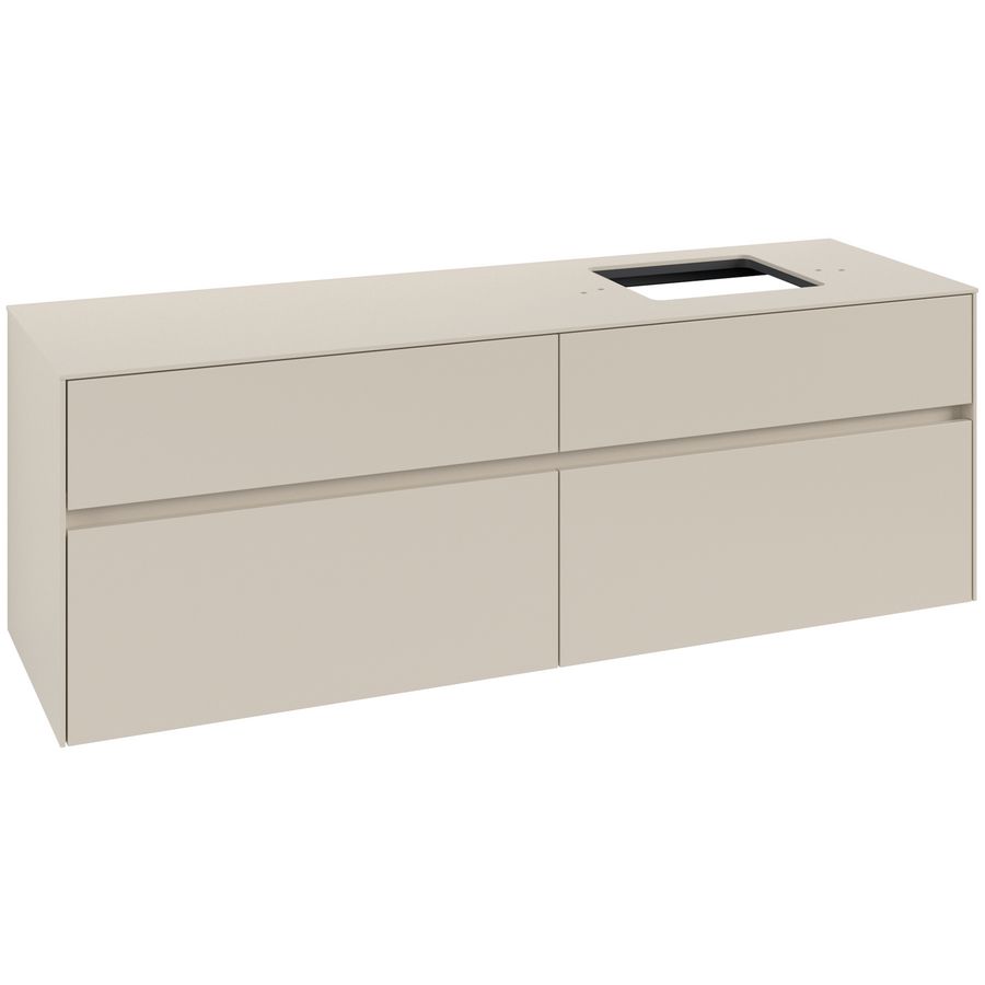 Wastafelonderkast Collaro 1600x548x500mm Cashmere Grey C13600VN