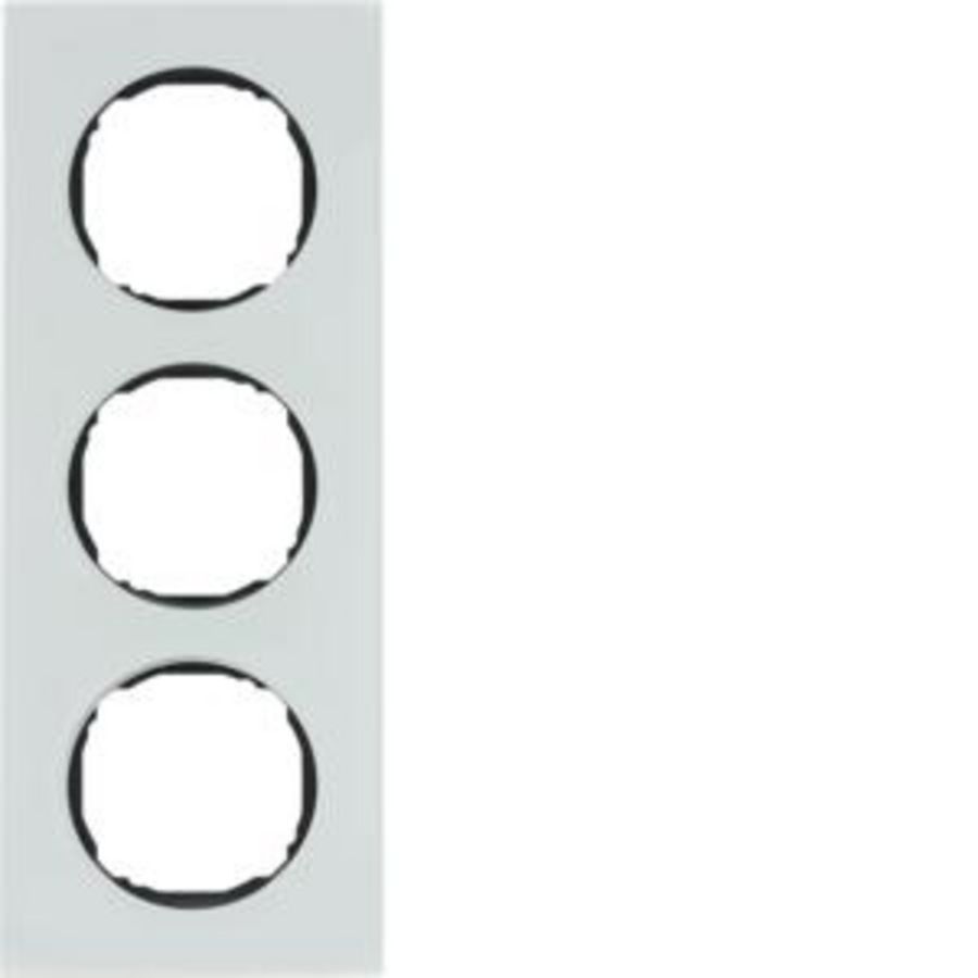 Afdekraam 3-v vlak berker R.8 glas polarwit