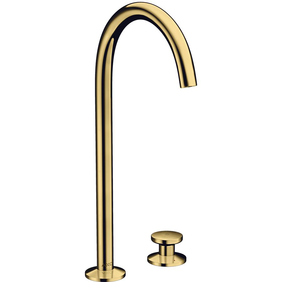 Wastafelkraan 2-gats Select 260 met afvoerplug Polished Gold Optic AX One