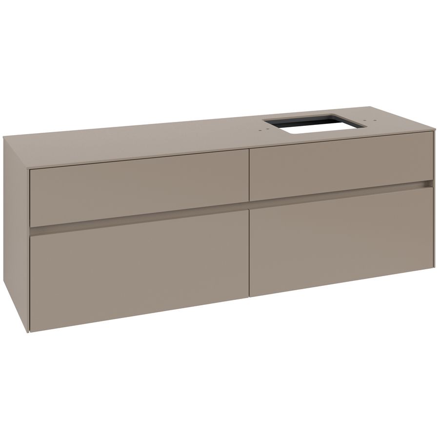 Wastafelonderkast Collaro 1600x548x500mm Taupe C13600VM