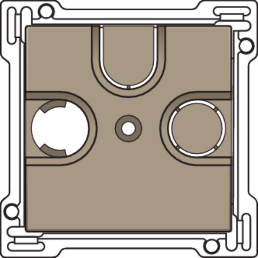 Afwerkingsset 2 enkelvoudige coaxaans. Antenne Bronze