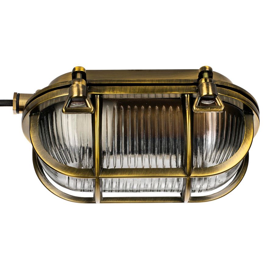 Verlichtingsarmatuur Bulkhead AHOI E27 Alu brons ovaal IP64