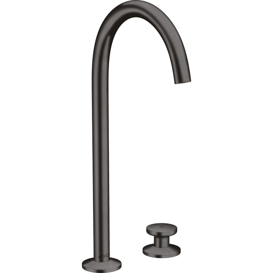 Wastafelkraan 2-gats Select 260 met afvoerplug Brushed Black Chrome AX One