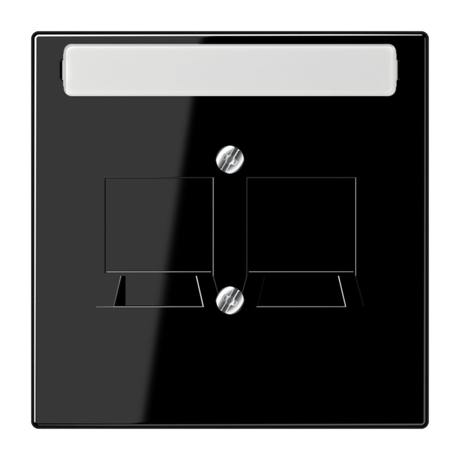 Afdekking zwart v.mod.jack 2-voudig LS990 VVE=10