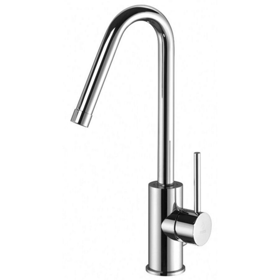 Wastafelmengkraan LIGHT m. draaibare ronde uitloop Ø20mm chroom incl. waste-inrichting 1.1/4"