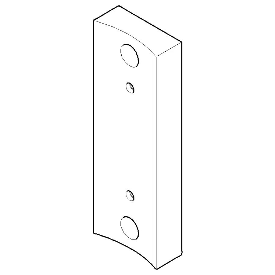 Houder toiletborstelgarnituren 35x100x14mm Messing geb