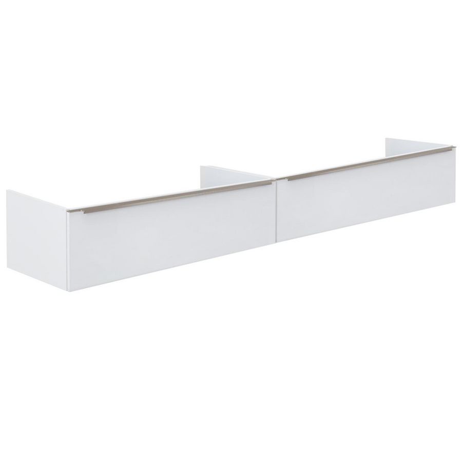 Onderkast (140x50cm) met 2 lades naast elkaar met greeplijst - M3 - Black kunststof