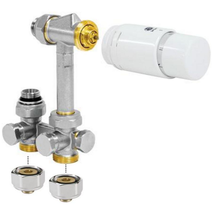 Aansluitset 104 str 180° 3/4ec aw ks-vpe/alu Ø16/2